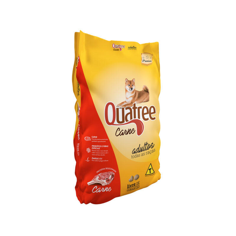 Ração Quatree Cães Adultos Todas as Raças Carne 20kg
