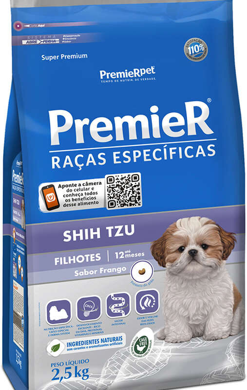 Premier Raças Específicas Shih Tzu Cães Filhotes Sabor Frango 2,5 kg