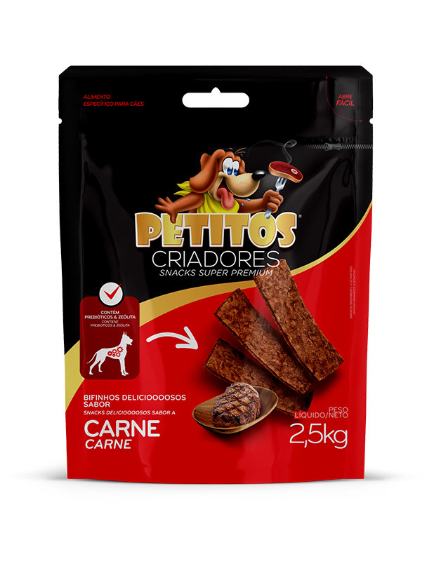 Petitos Bifinhos Super Premium Cães Sabor Carne 2,5kg