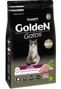 Ração Golden Gatos Castrados Frango 3kg