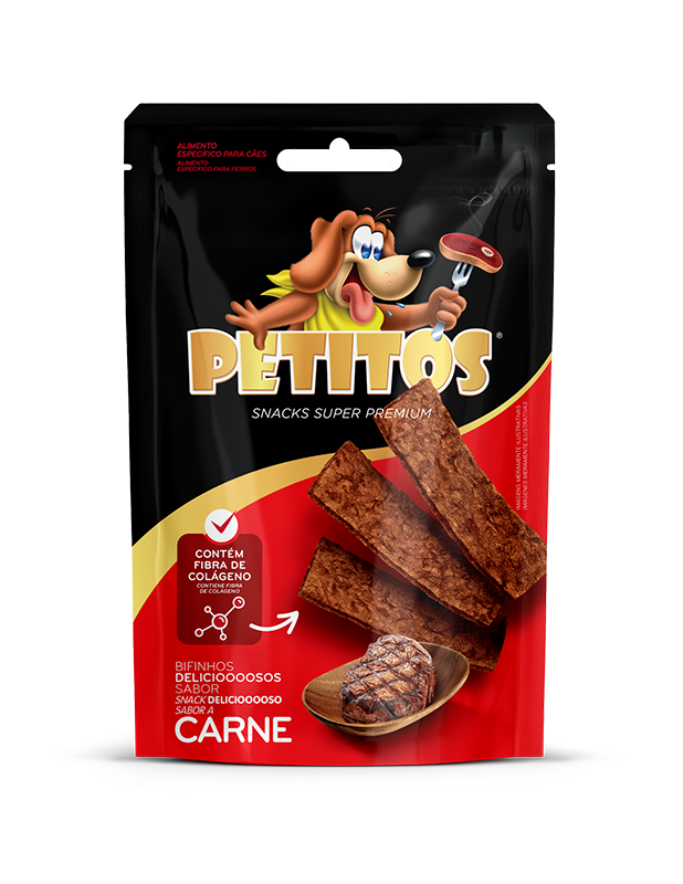 Petitos Bifinhos Super Premium Cães Sabor Carne 500g.