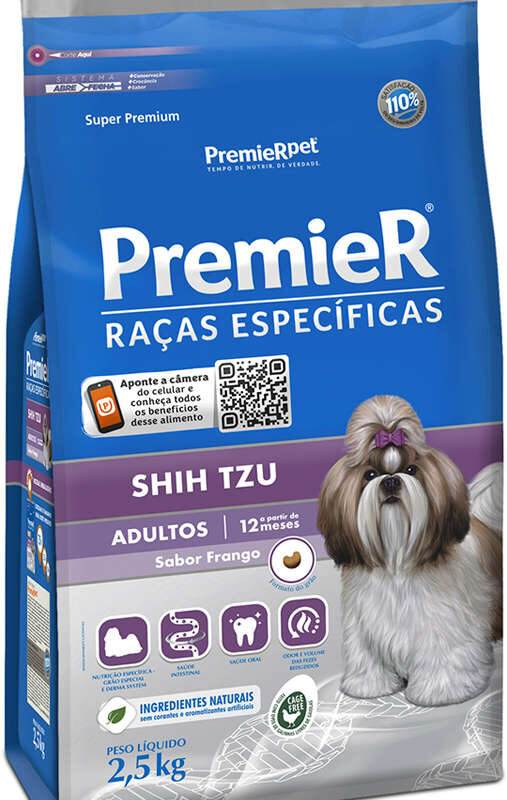 Premier Raças Específicas Cães Adultos Shih Tzu Frango 2,5 kg