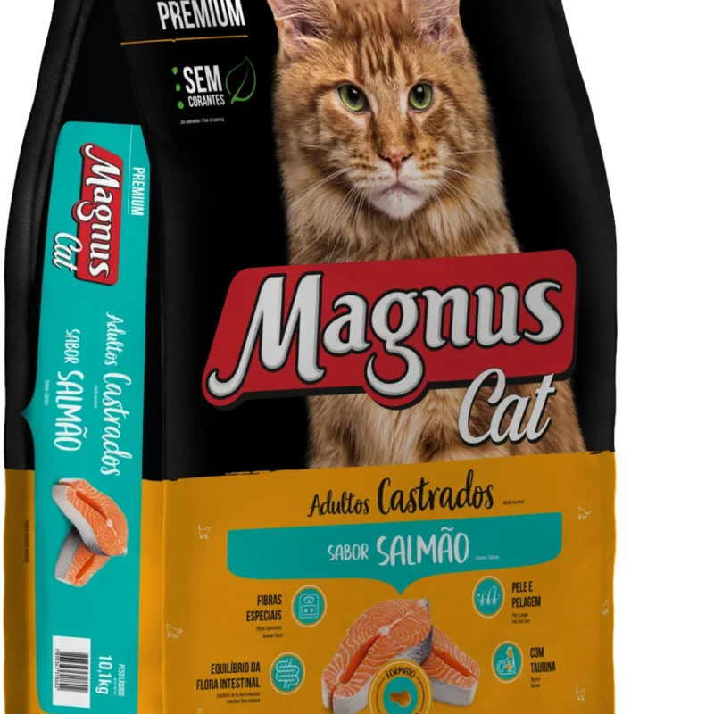 Magnus Cat Premium Gatos Adultos Castrados Salmão 10kg