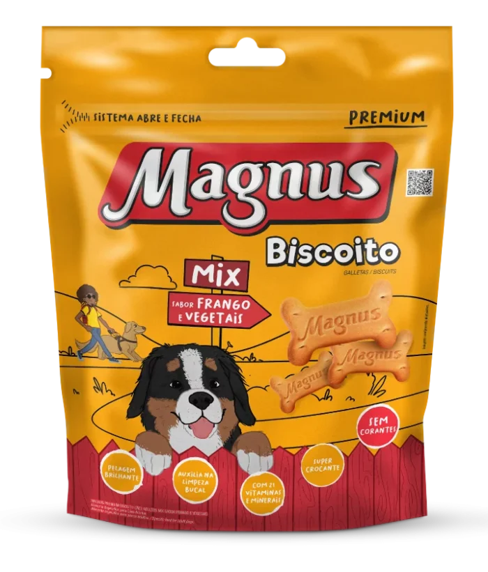 Magnus Biscoito Mix Cães Adultos 500g