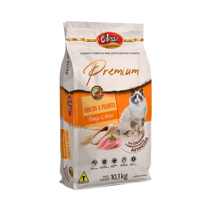 Ração Colosso Gatos Adultos e Filhotes Sabor Frango e Arroz 10 kg