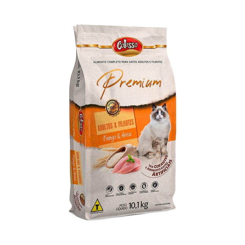 Ração Colosso Gatos Adultos e Filhotes Sabor Frango e Arroz 10 kg