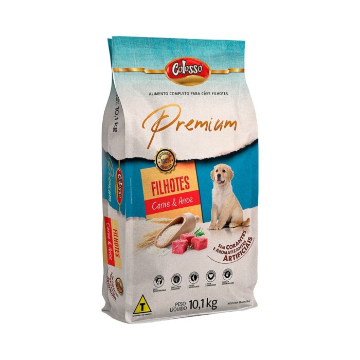 Ração Colosso Cães Filhotes Sabor Carne e Arroz 10kg