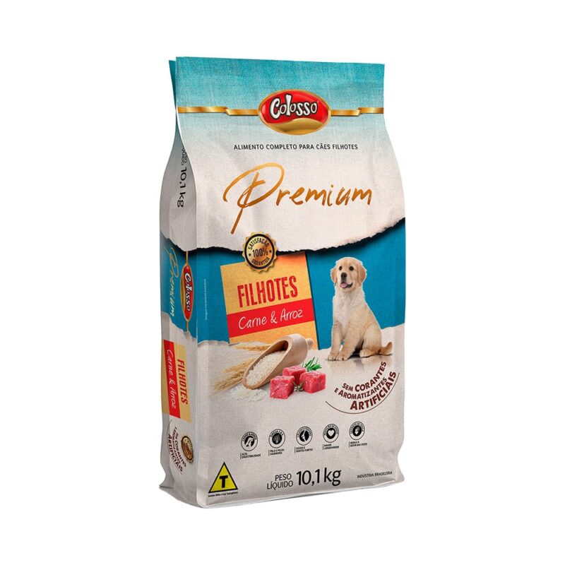 Ração Colosso Cães Filhotes Sabor Carne e Arroz 10kg