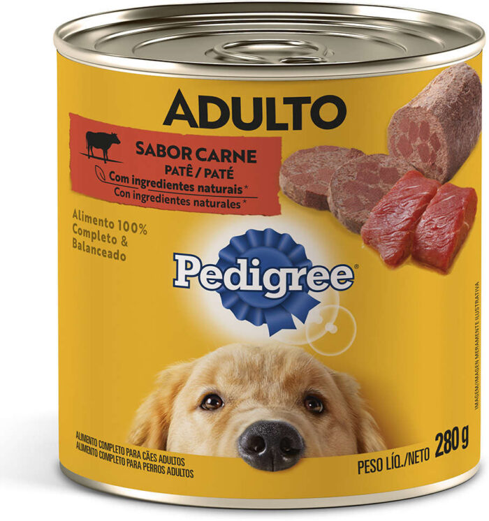 Pedigree Patê Cães Adultos Sabor Carne 280g