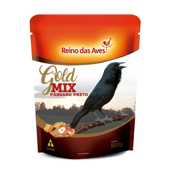 Gold Mix Pássaro Preto Reino das Aves 500g