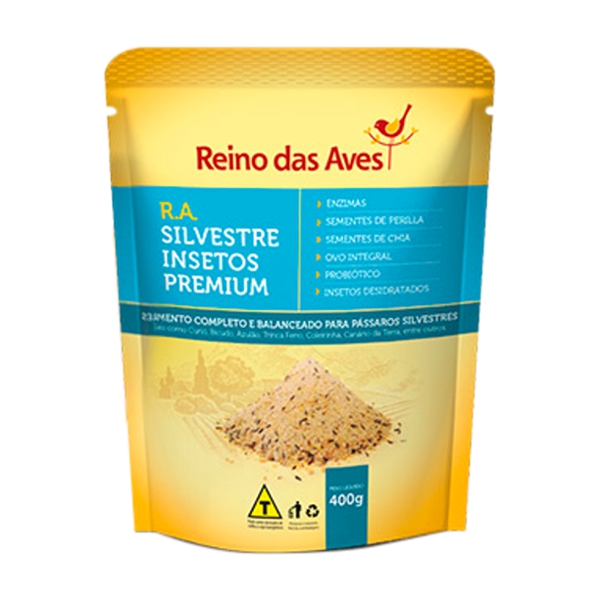 R.A. Silvestre Insetos Premium Reino das Aves 400g