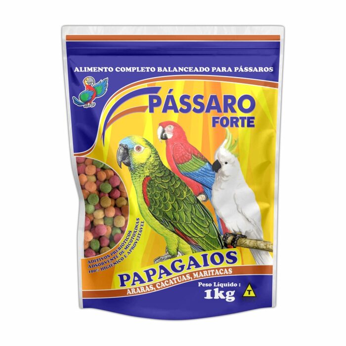 Pássaro Forte Papagaios, Araras, Cacatuas, Maritacas 1kg