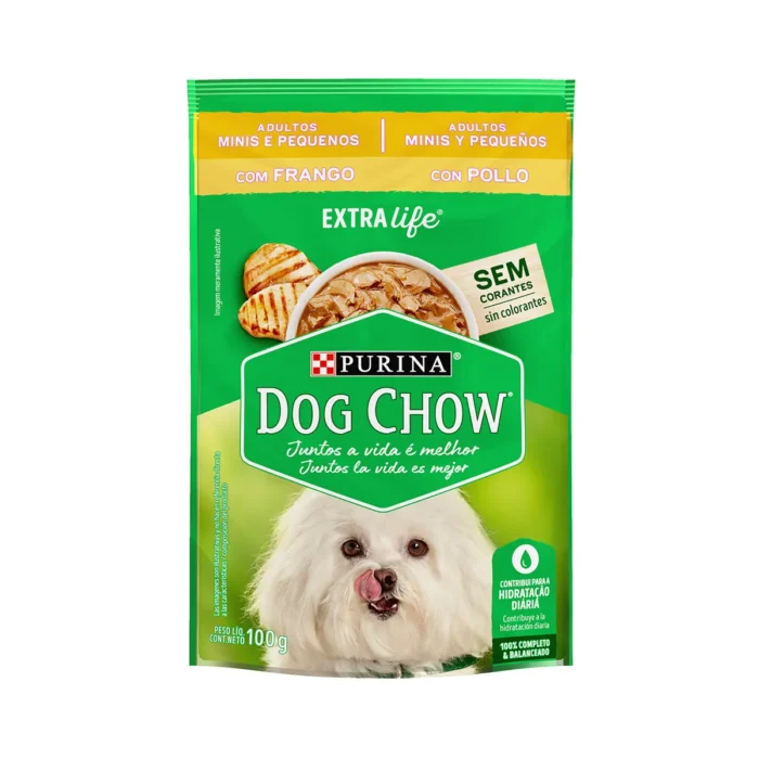 SACHÊ DOG CHOW ADULTOS MINIS E PEQUENOS SABOR FRANGO 100G