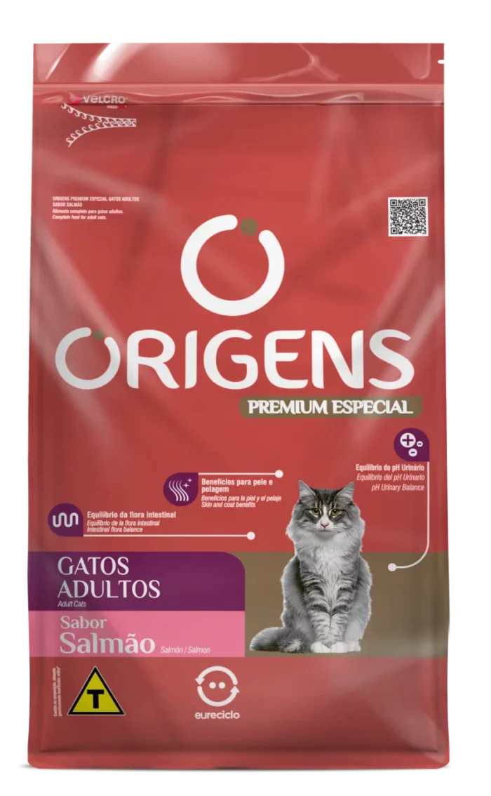 RAÇÃO ORIGENS GATOS ADULTOS SALMÃO 3KG