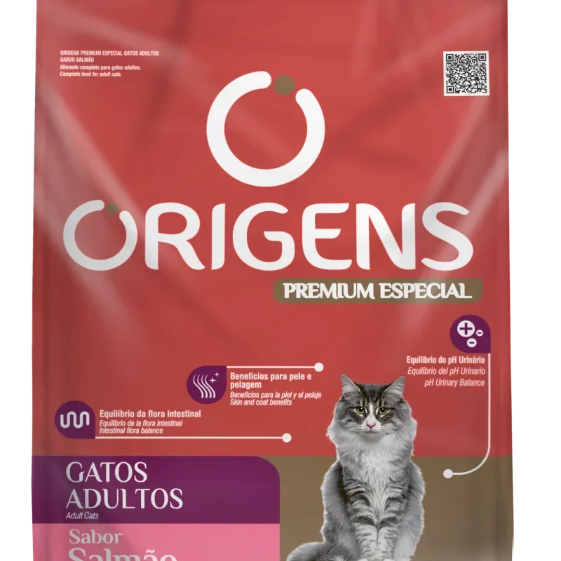 RAÇÃO ORIGENS GATOS ADULTOS SALMÃO 3KG