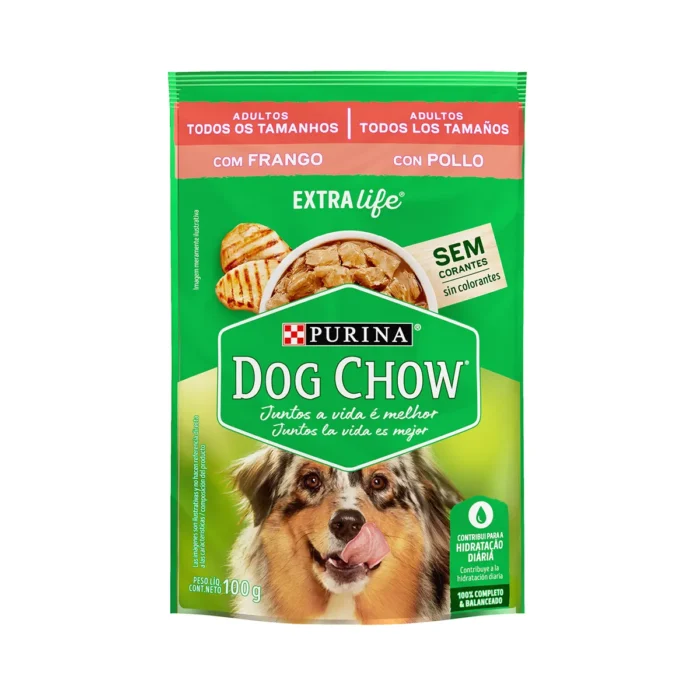 SACHÊ DOG CHOW ADULTOS TODOS OS TAMANHOS SABOR FRANGO 100G