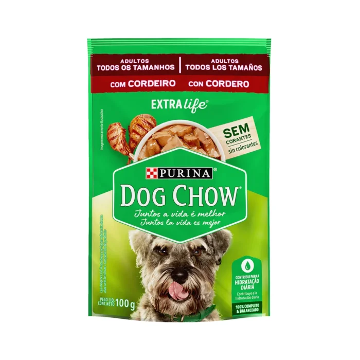 SACHÊ DOG CHOW ADULTOS TODOS OS TAMANHOS SABOR CORDEIRO 100G