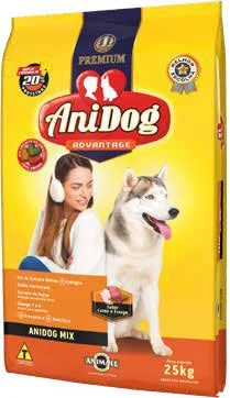 RAÇÃO ANIDOG ADVANTAGE PREMIUM MIX 25KG