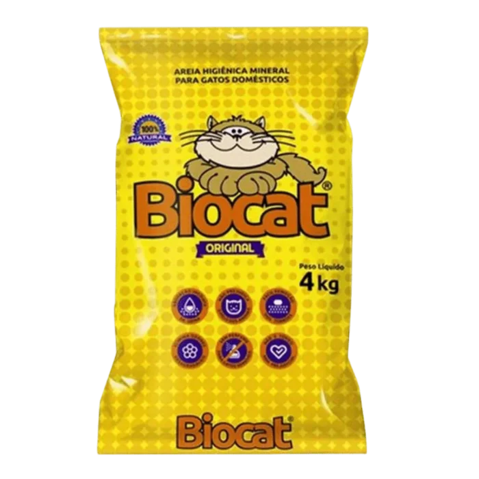 Areia Higiênica Biocat Original 4kg