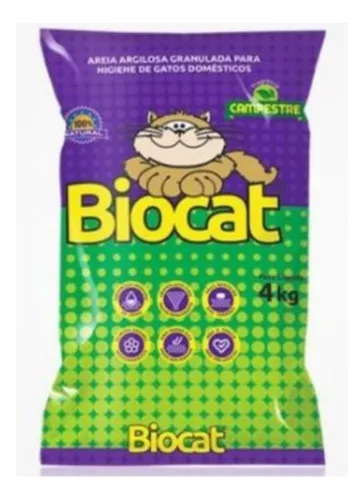 Areia Higiênica Biocat Campestre 4kg