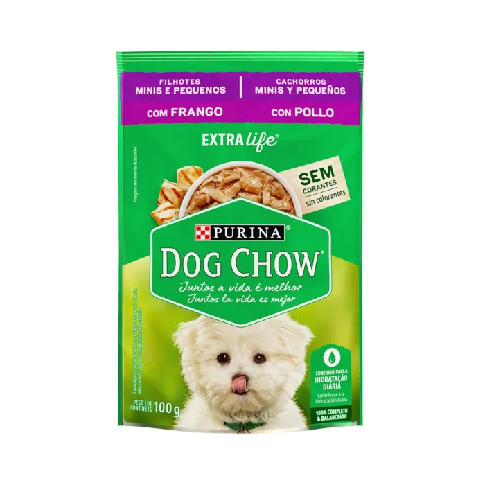 SACHÊ DOG CHOW FILHOTES MINIS E PEQUENOS SABOR FRANGO 100G