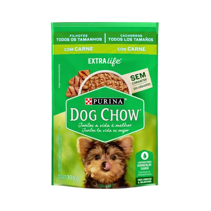 SACHÊ DOG CHOW FILHOTES TODOS OS TAMANHOS SABOR CARNE 100G