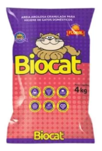 Areia Higiênica Biocat Floral 4kg