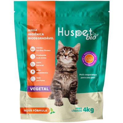 AREIA HIGIÊNICA HUSPET BIO 4KG