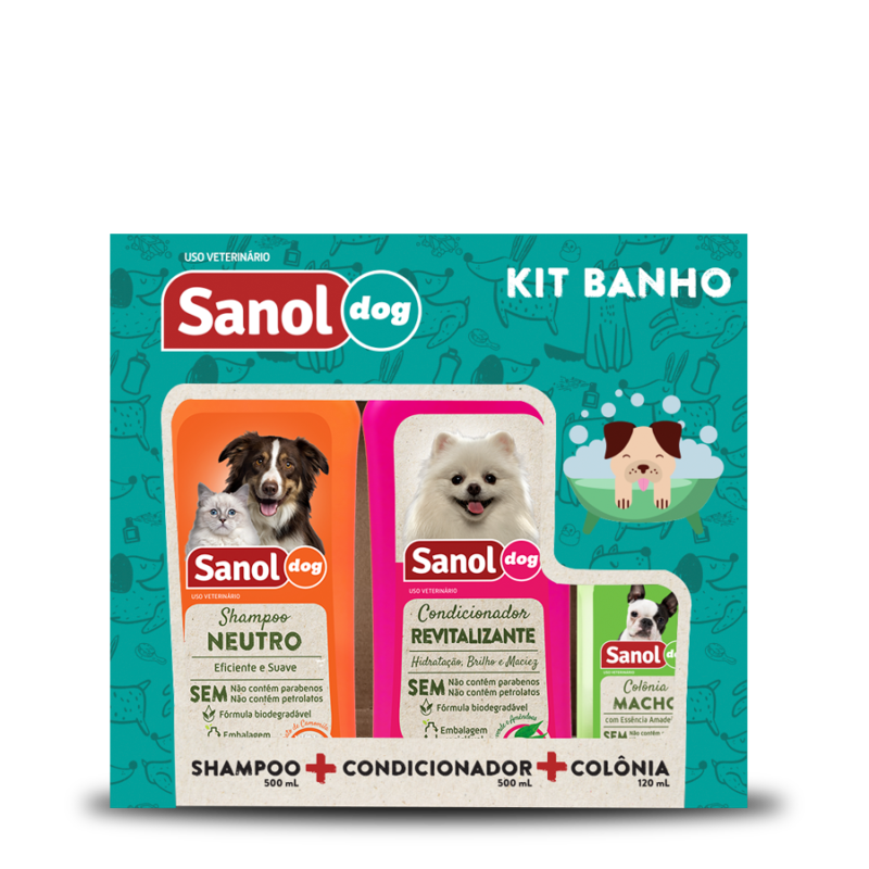 KIT PROMOCIONAL BANHO SANOL DOG