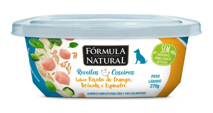 Fórmula Natural Receitas Caseiras Cães Adultos Risoto de Frango, Brócolis e Espinafre 270g