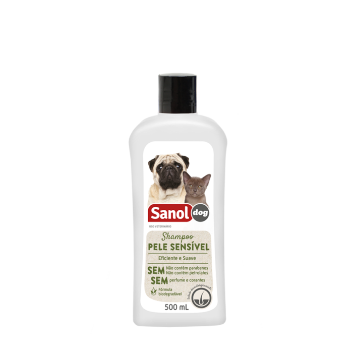 SHAMPOO PELE SENSÍVEL SANOL DOG 500ML