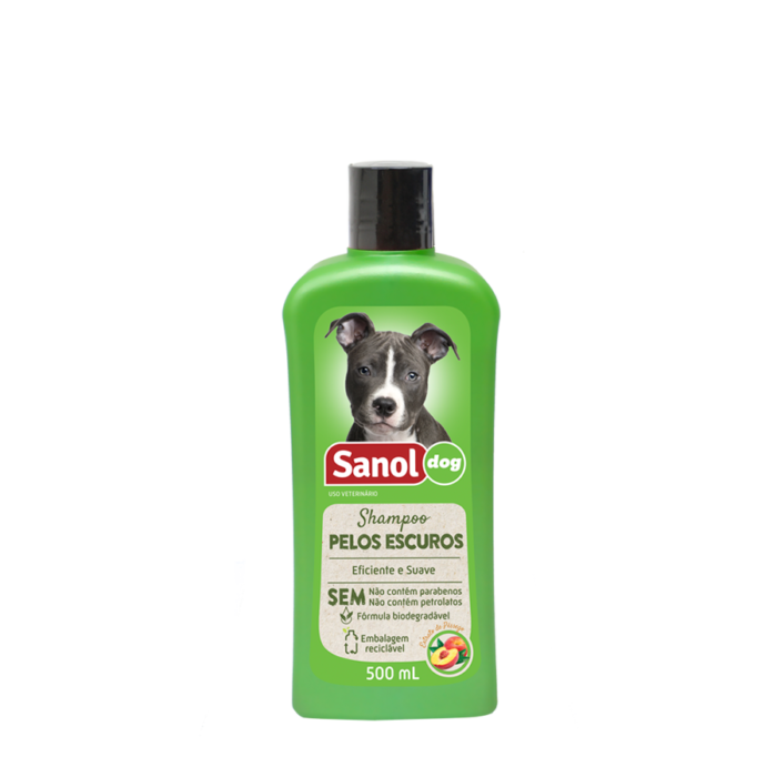 SHAMPOO PELOS ESCUROS SANOL DOG 500ML