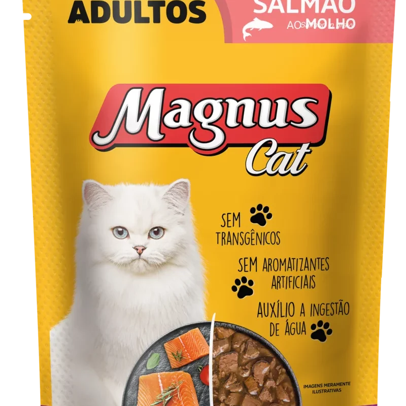 MAGNUS SACHÊ GATOS ADULTOS SALMÃO AO MOLHO 85G