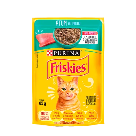 SACHÊ FRISKIES GATOS SABOR ATUM AO MOLHO 85g