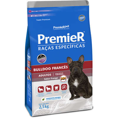 Premier Raças Específicas Bulldog Francês Adultos Porte Pequeno Sabor Frango 2,5kg