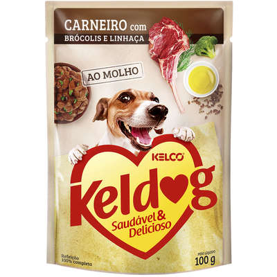 SACHÊ KELDOG CARNEIRO COM BRÓCOLIS E LINHAÇA 100G