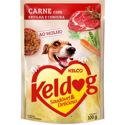 KELDOG ALIMENTO ÚMIDO SACHÊ CARNE COM ERVILHA E CENOURA 100G