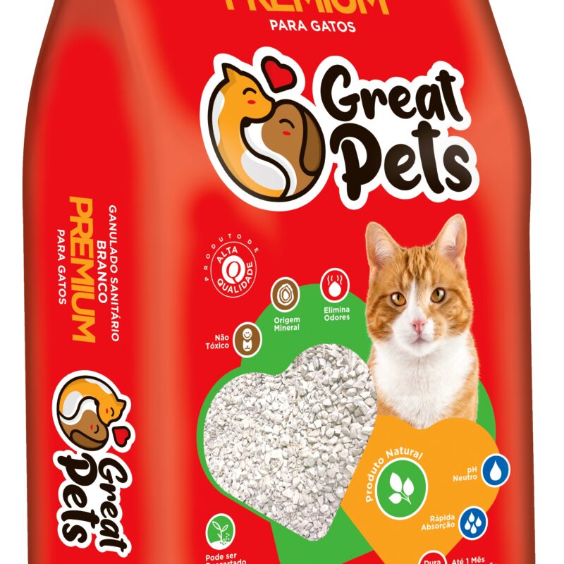 GRANULADO SANITÁRIO BRANCO PREMIUM PARA GATOS 1,8KG