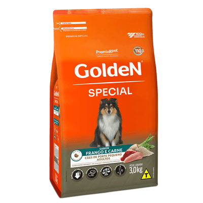 GoldeN Special Cães Adulto Porte Pequeno Frango e Carne 3kg