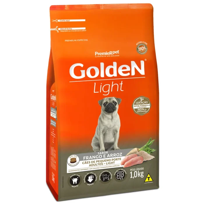 GoldeN Formula Cães Adultos Porte Pequeno Frango & Arroz Light 10KG