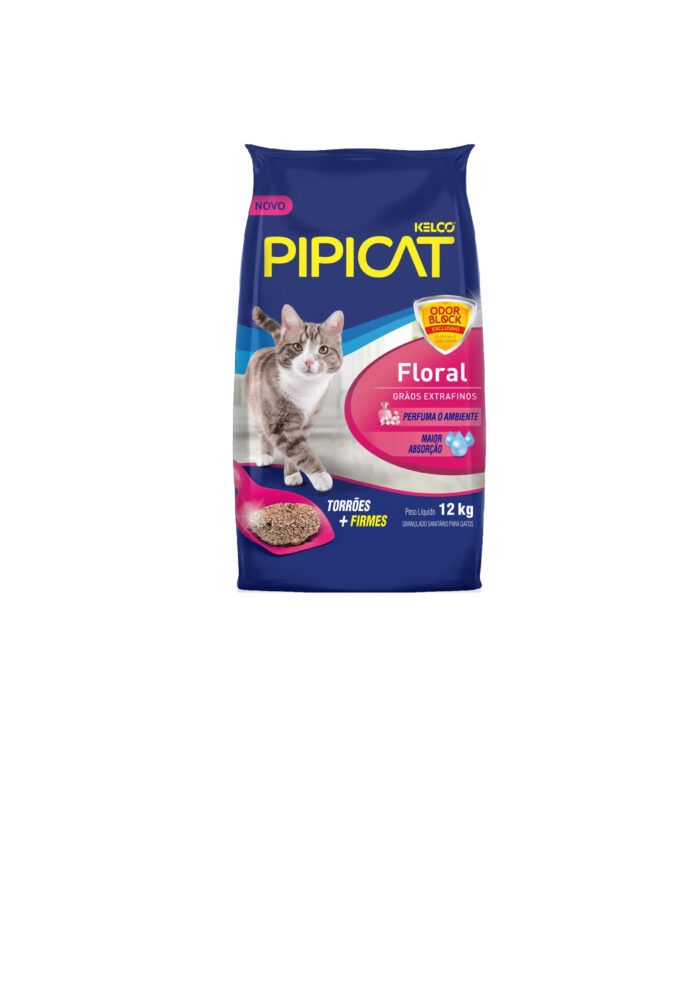 AREIA HIGIÊNICA PIPICAT FLORAL 12KG