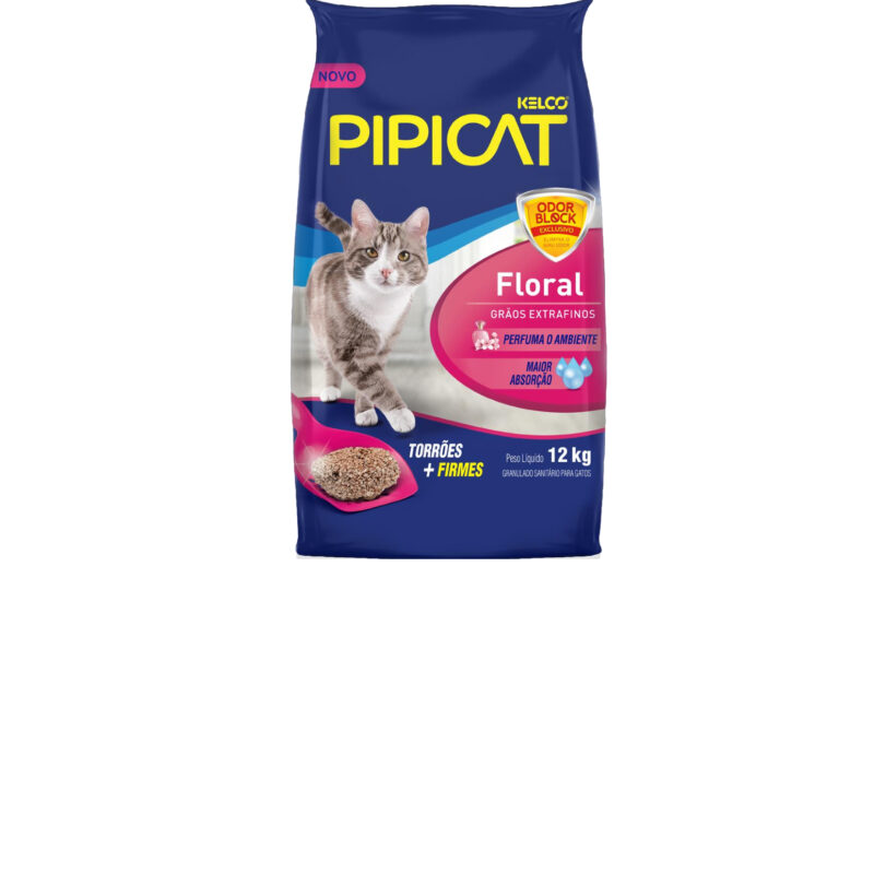 AREIA HIGIÊNICA PIPICAT FLORAL 12KG
