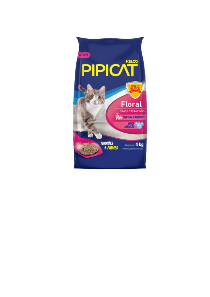 AREIA HIGIÊNICA PIPICAT FLORAL 4KG