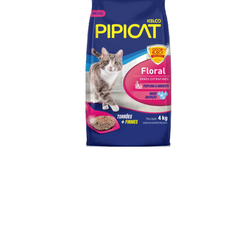 AREIA HIGIÊNICA PIPICAT FLORAL 4KG