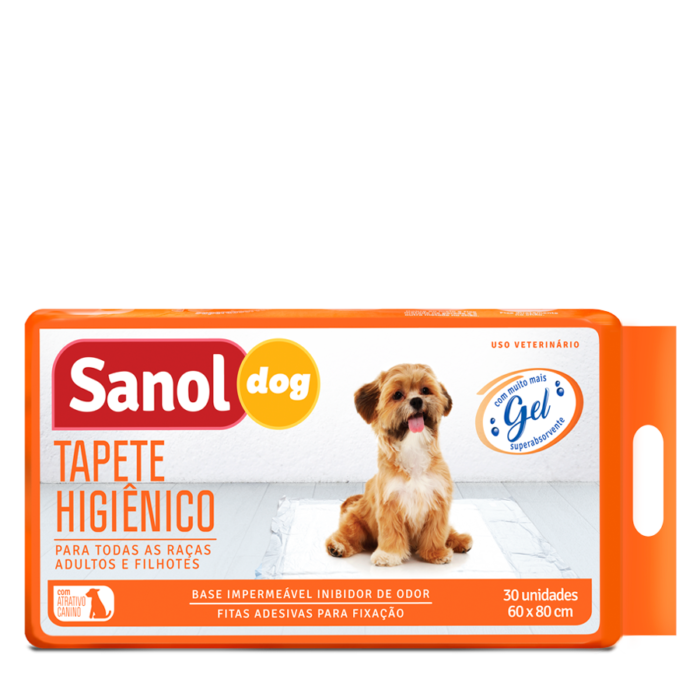 TAPETE HIGIÊNICO SANOL DOG 60 CMX 80 CM