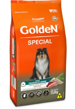 GOLDEN SPECIAL CÃES ADULTOS PORTE PEQUENO FRANGO E CARNE 15kg