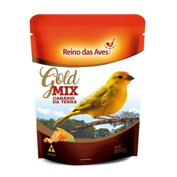 Canário da Terra Gold Mix Reino das Aves 500g