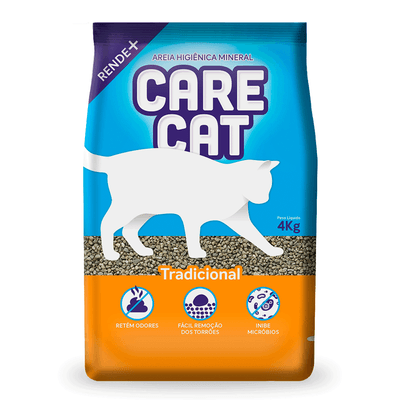 AREIA HIGIÊNICA MINERAL PARA GATOS CARECAT 4kg