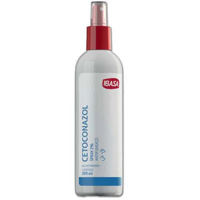 Cetoconazol Spray 2% Ibasa 200ml - Antifúngico para Cães e Gatos