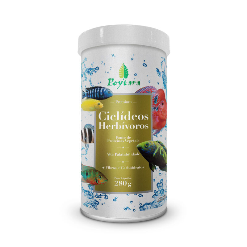 Ração Poytara Ciclídeos Herbívoros 280g